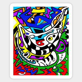 Abstract cat Sticker